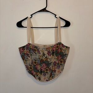 Altar'd State Multicolor Floral Corset Top